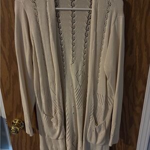 Maurices Cream Knit Cardigan